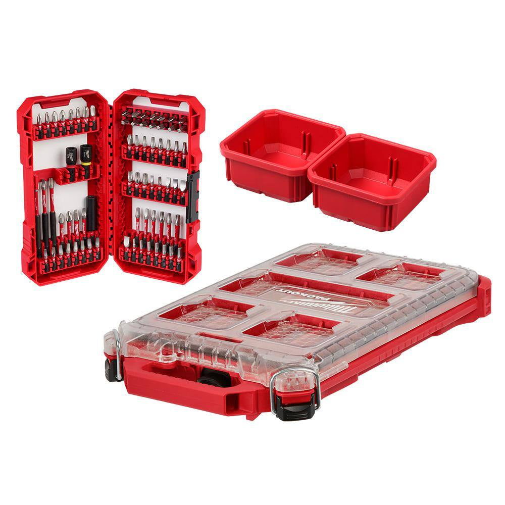 SHOCKWAVE 1/2 In. Drive Metric Deep Well PACKOUT Impact Socket Set & Screw Driver Bits W/Packout Case (86-Piece)