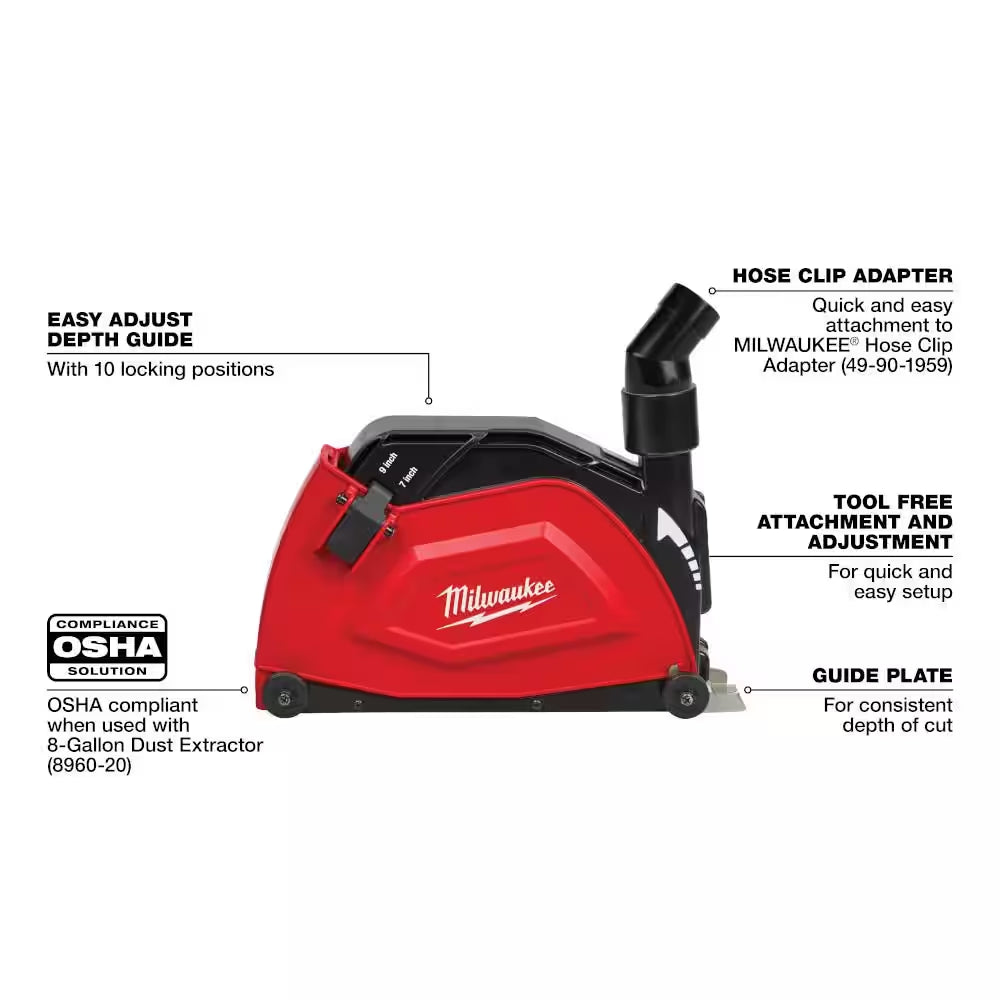 7 In. to 9 In. Large Angle Grinder Cutting Dust Shroud