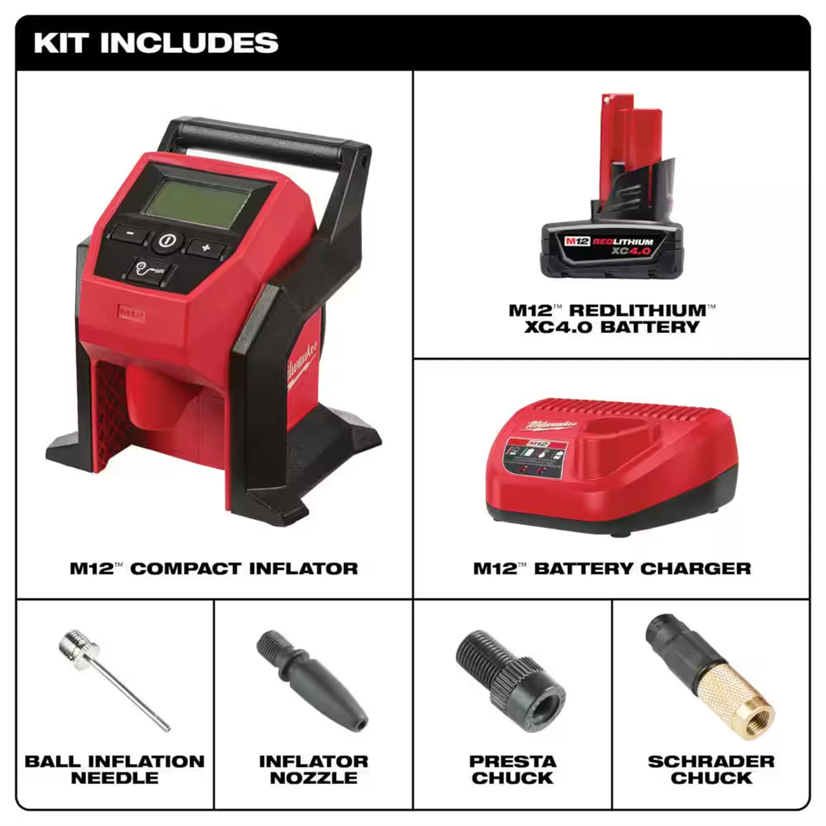 2475-21XC M12 Compact Inflator Kit