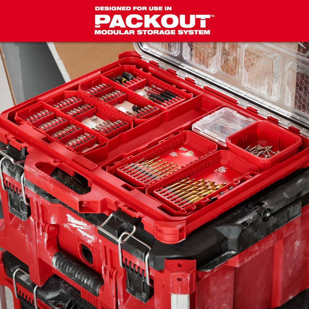 SHOCKWAVE 1/2 In. Drive Metric Deep Well PACKOUT Impact Socket Set & Screw Driver Bits W/Packout Case (86-Piece)