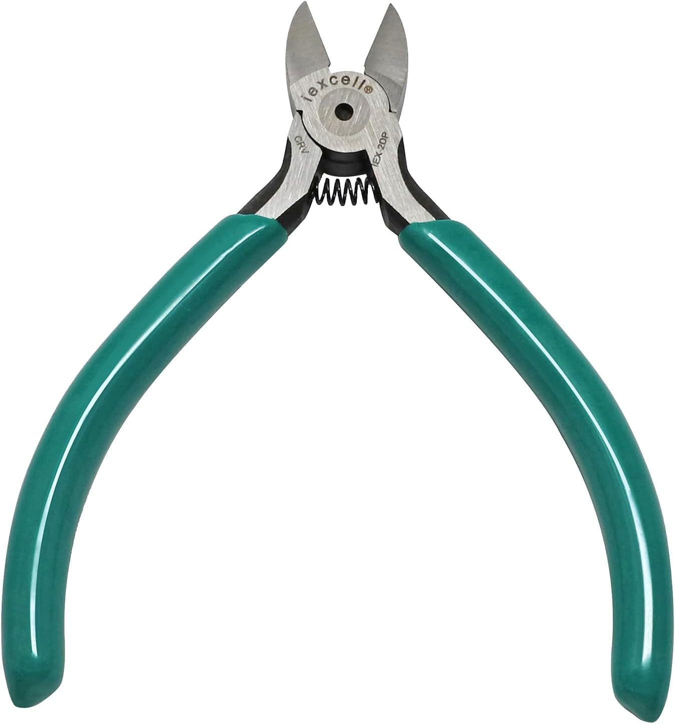4.5-Inch Side Cutter Diagonal Wire Cutting Pliers - Chrome-Vanadium Steel Repair Tool in Green