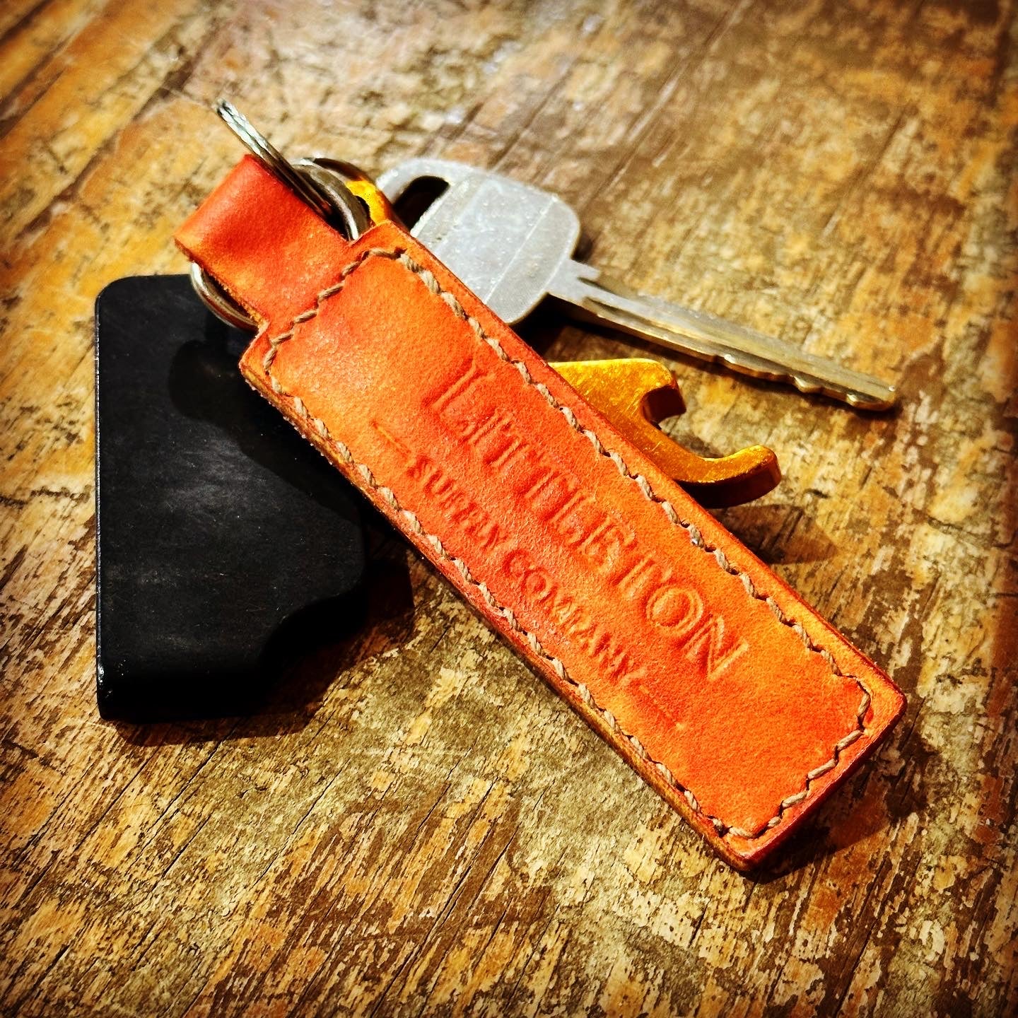 Littleton Supply Co. Leather Keychain