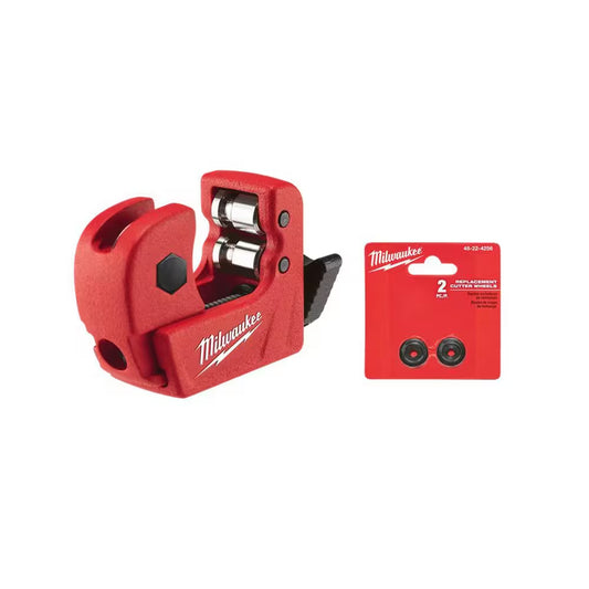1/2 In. Mini Copper Tubing Cutter with 2-Pack Replacement Cutter Wheels